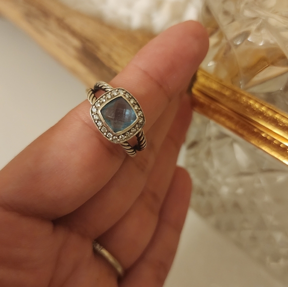 David Yurman silver petite Albion ring size 7